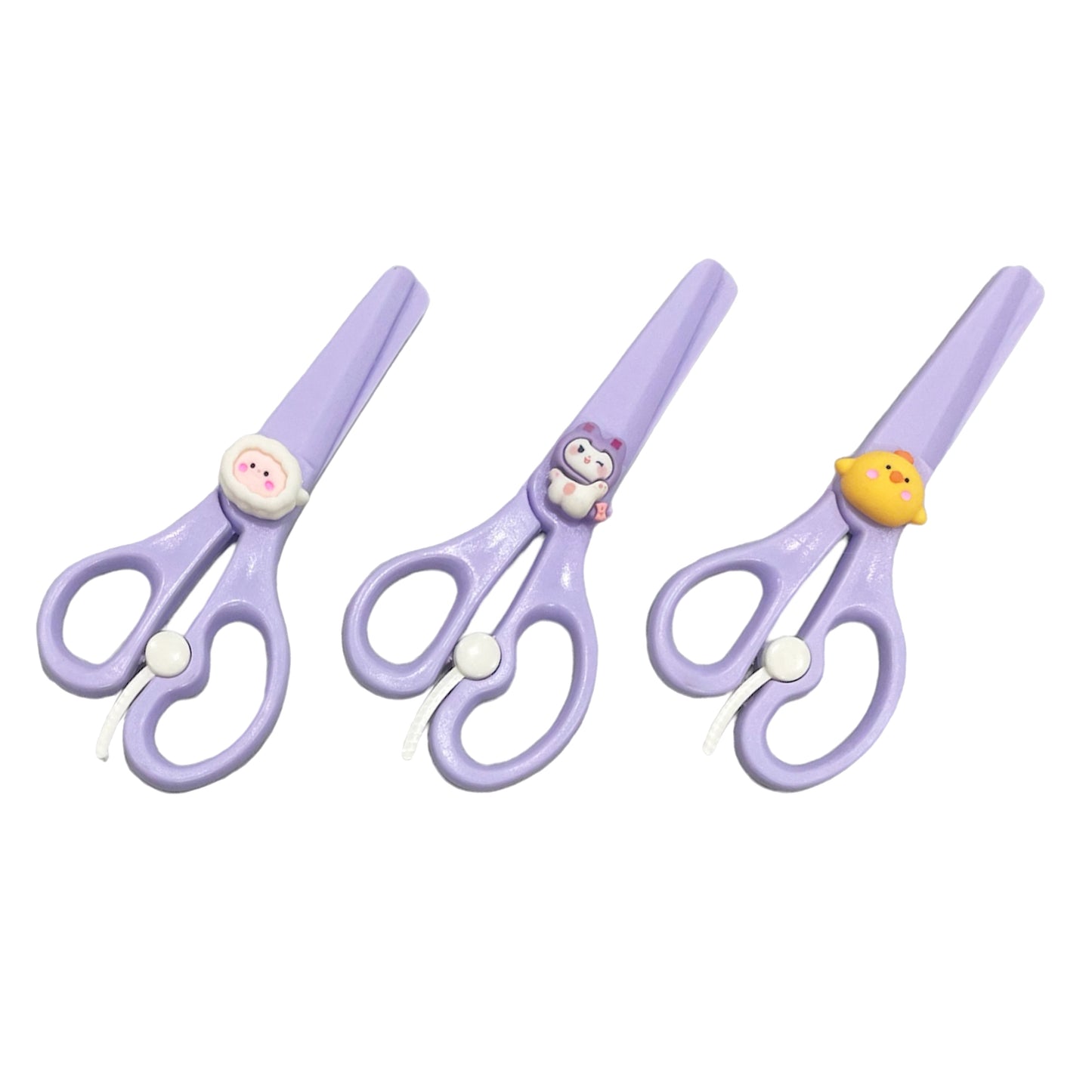 ZQBIEE Plastic Scissors for Kids (Pack of 3)