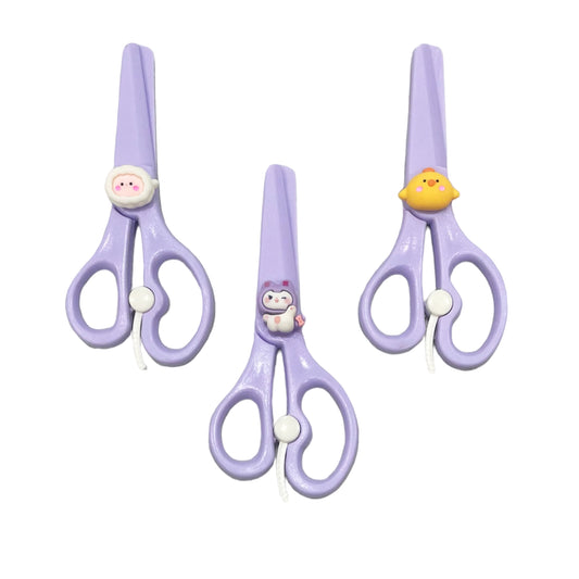 ZQBIEE Plastic Scissors for Kids (Pack of 3)