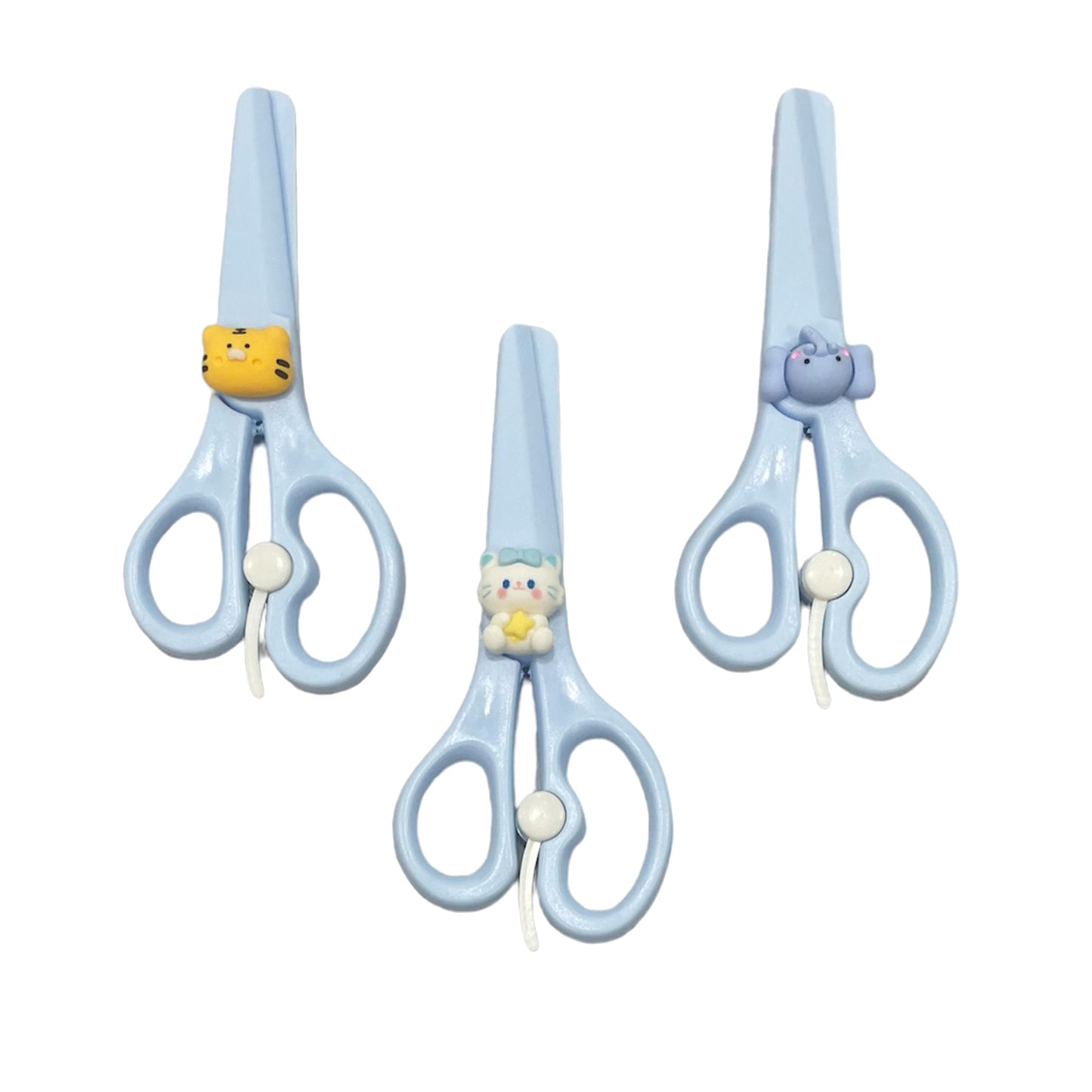 ZQBIEE Plastic Scissors for Kids (Pack of 3)