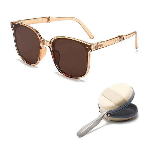 ZQBIEE Foldable Sunglasses with UV Protection Men & Women Sunglasses with Cover