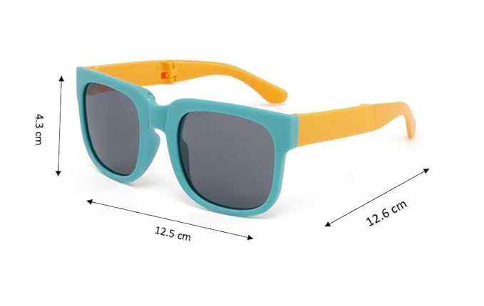 ZQBIEE Foldable Kids Sunglass with Round Case and New Pocket Sunglass for Kids