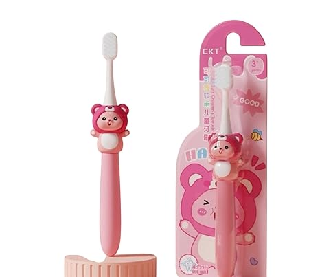 ZQBIEE Cartoon Character Soft Bristles Manual Toothbrush For Kids 3-12 Years
