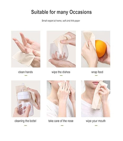 ZQBIEE Tissue Papers (3 Ply, 8 Pulls Per Pack) | Pack of 20 Brown