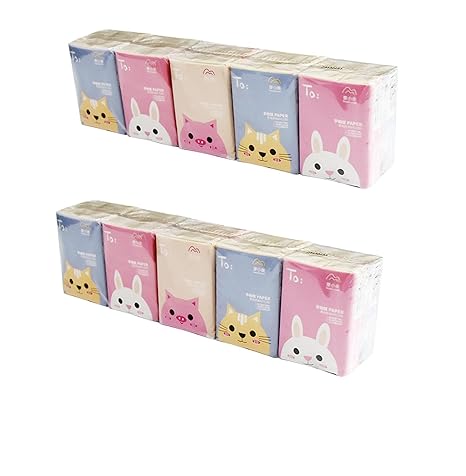 ZQBIEE Tissue Papers (3 Ply, 8 Pulls Per Pack) | Pack of 20 Brown