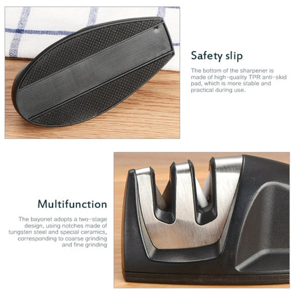 ZQBIEE 2-Stage Knife Sharpener – Coarse & Fine Sharpening Slots