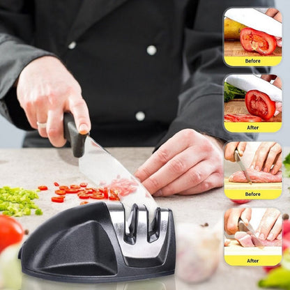 ZQBIEE 2-Stage Knife Sharpener – Coarse & Fine Sharpening Slots
