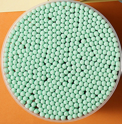 ZQBIEE Bamboo Cotton Swabs With Mint Green Tips