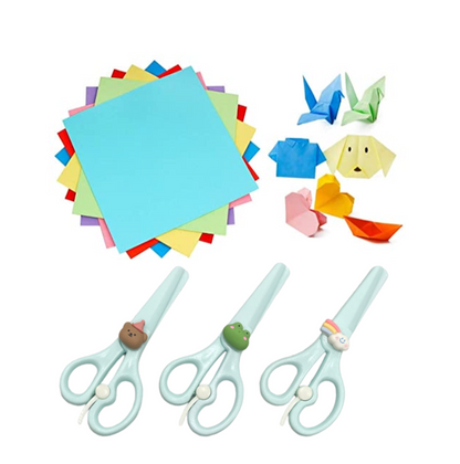 ZQBIEE Plastic Scissors for Kids (Pack of 3)