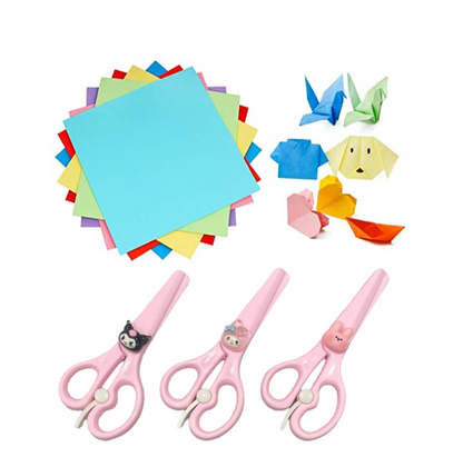ZQBIEE Plastic Scissors for Kids (Pack of 3)