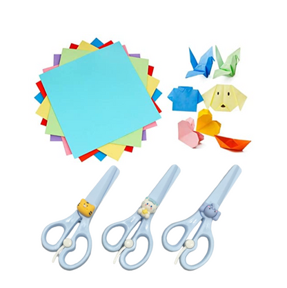 ZQBIEE Plastic Scissors for Kids (Pack of 3)