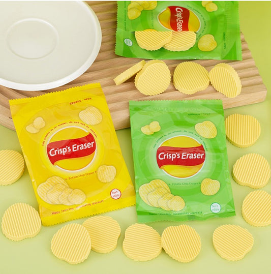 ZQBIEE Crisp's Eraser – Potato Chip Style Erasers (pack of 3)