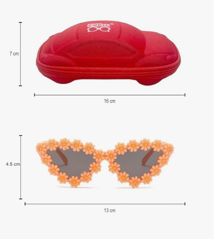 ZQBIEE Floral Daisy Frame Sunglasses – Retro Festival Eyewear