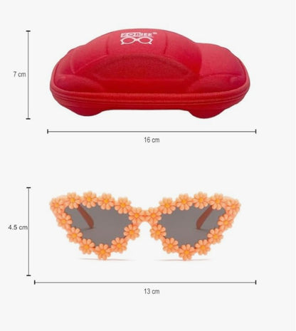 ZQBIEE Floral Daisy Frame Sunglasses – Retro Festival Eyewear