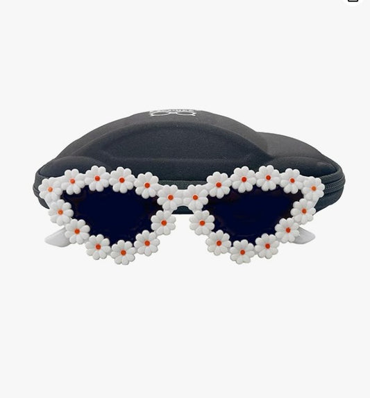 ZQBIEE Floral Daisy Frame Sunglasses – Retro Festival Eyewear