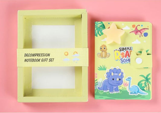 ZQBIEE Little Dino Fun Decompression Notebook Gift Set