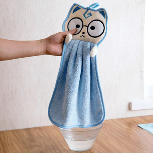 ZQBIEE Cartoon Cat Hand Towel