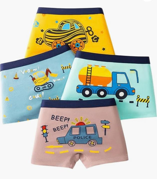 ZQBIEE Kids Boy's Briefs Innerwear Soft Comfortable & Skin Friendly Pack of 4 (4 to 6 years)